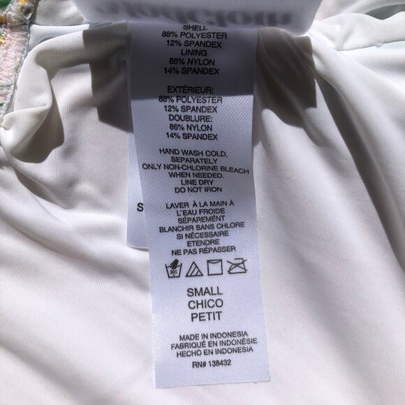 ModCloth NIP Amari Retro Bohemian Vibes Yellow Blue Floral Crop Bikini Top Small - Picture 9 of 15